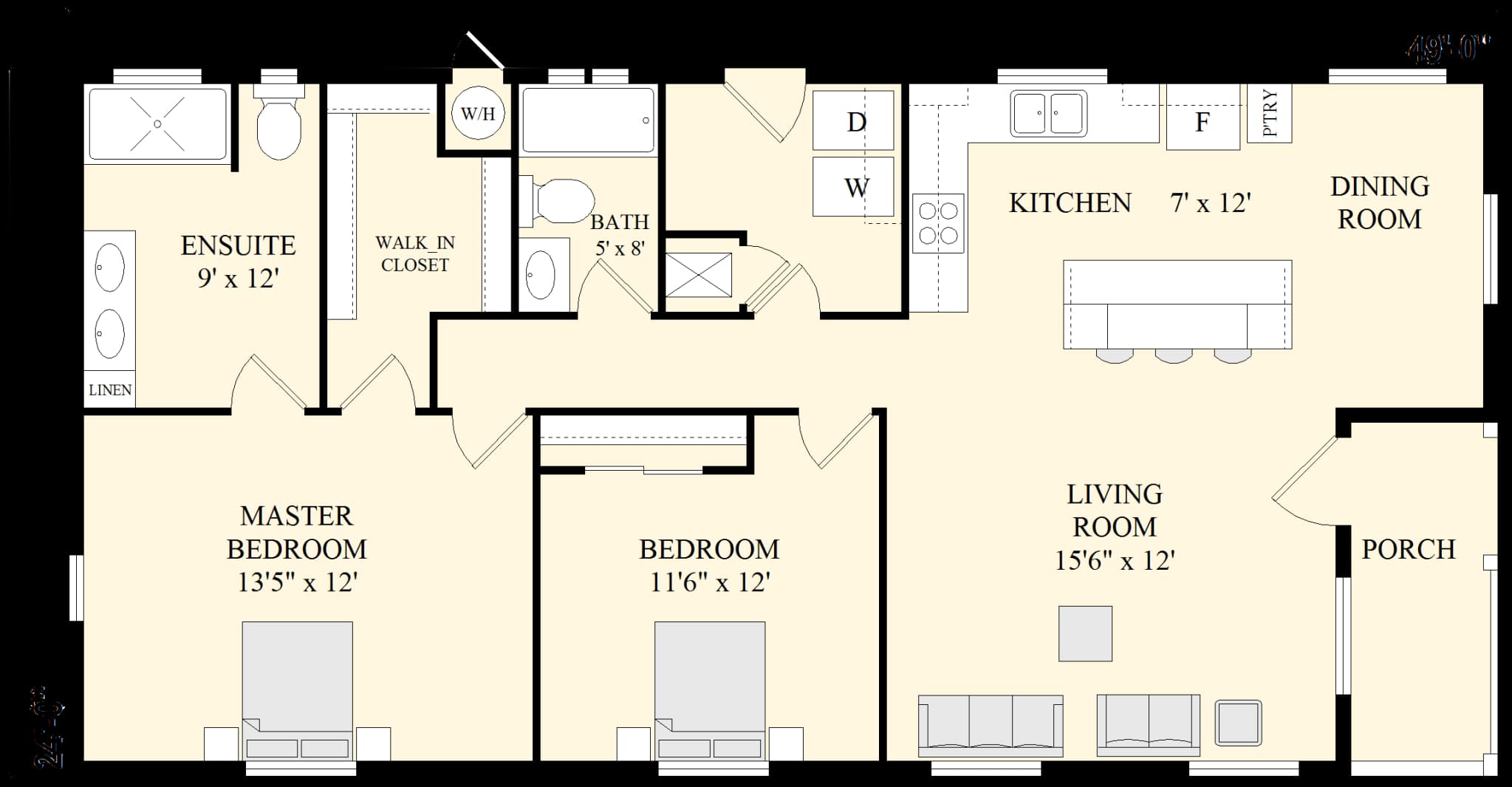The 1100 floor plan