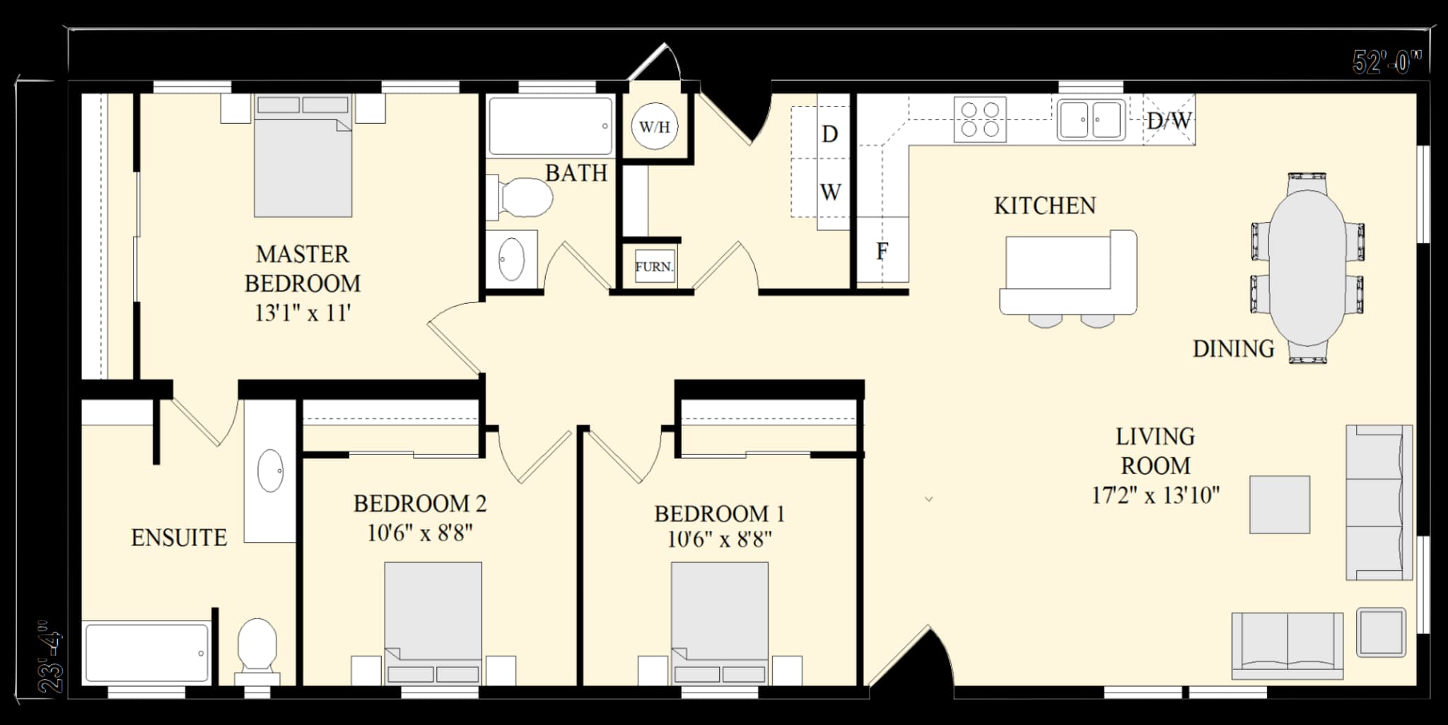 The 1200 floor plan