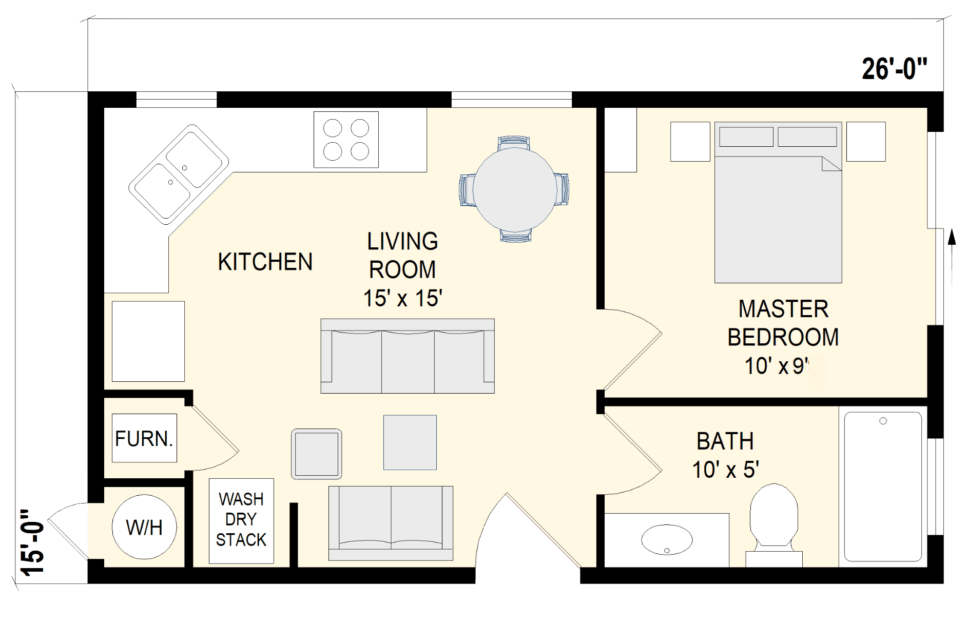 The 400A floor plan