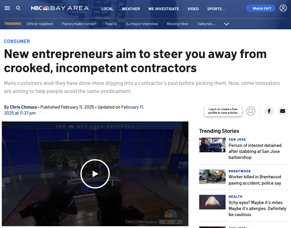 Renovation Bridge featured in NBC Bay Area article